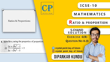 ICSE 10 MATH RATIO & PROPORTION S CHAND SOLUTION EX 6B Q 8.i Hindi