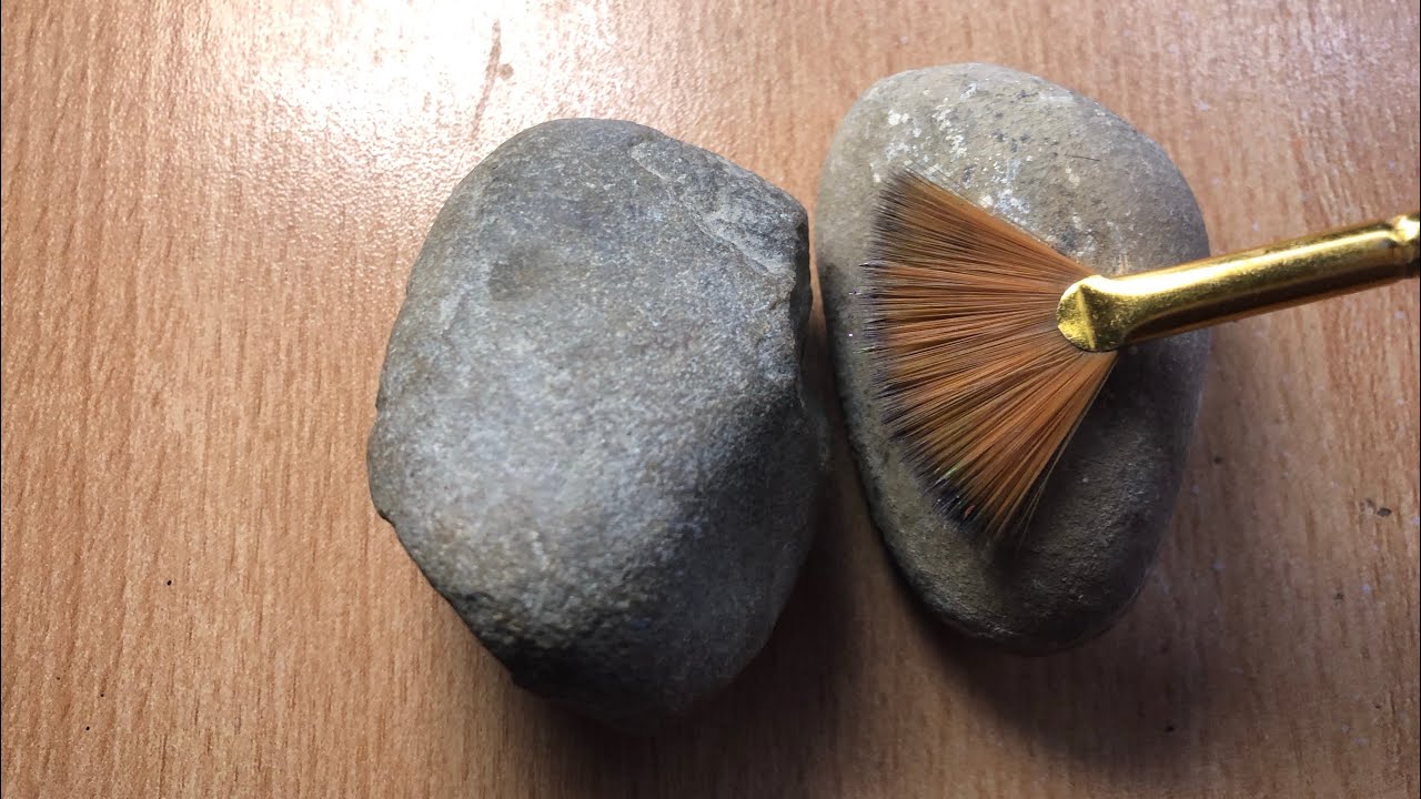 Cute Bear Painting On Stone - Step By Step Bear Painting On Rock  - Pebble Acrylic Painting