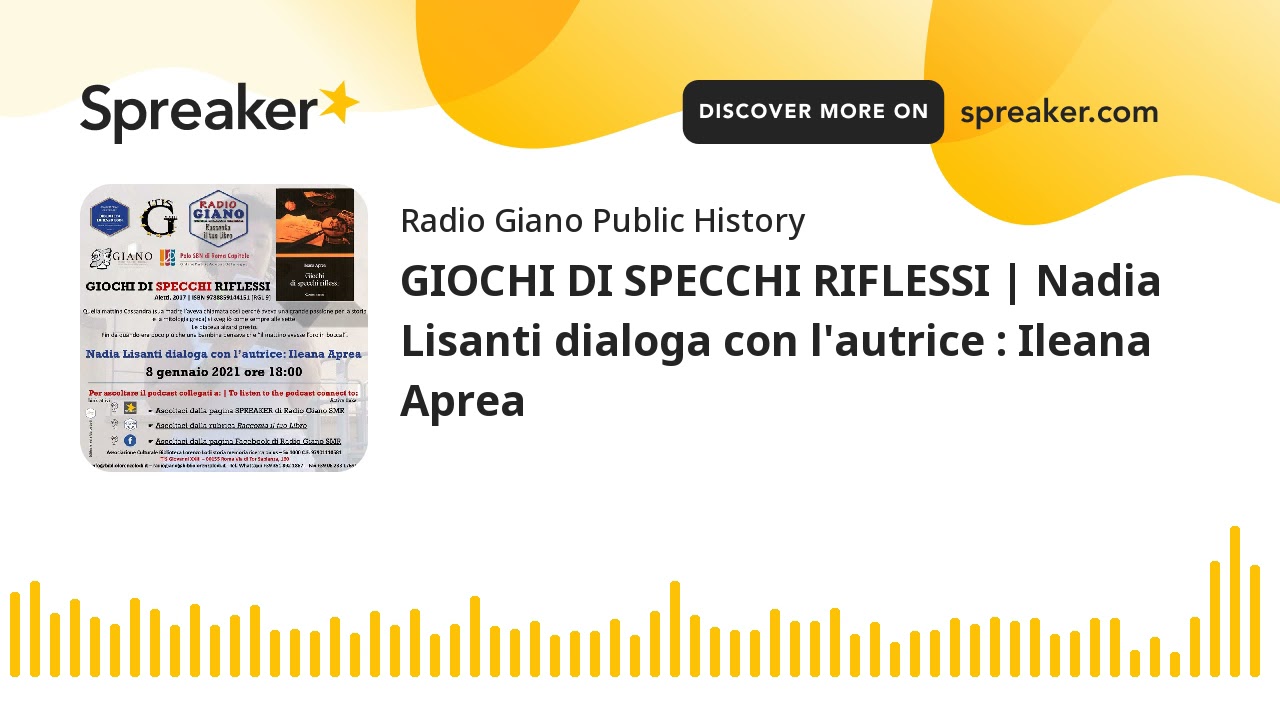 GIOCHI DI SPECCHI RIFLESSI | Nadia Lisanti dialoga con l’autrice : Ileana Aprea