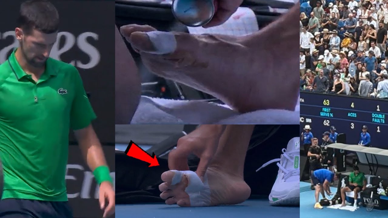 Novak Djokovic Injured during Match Vs Lorenzo Musetti | Novak Djokovic Injury | Djokovic walkover