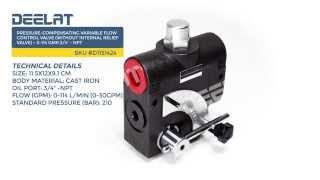 Pressure-Compensating Variable Flow Control Valve(without internal relief valve)-0-114GMP,3/4-NPT