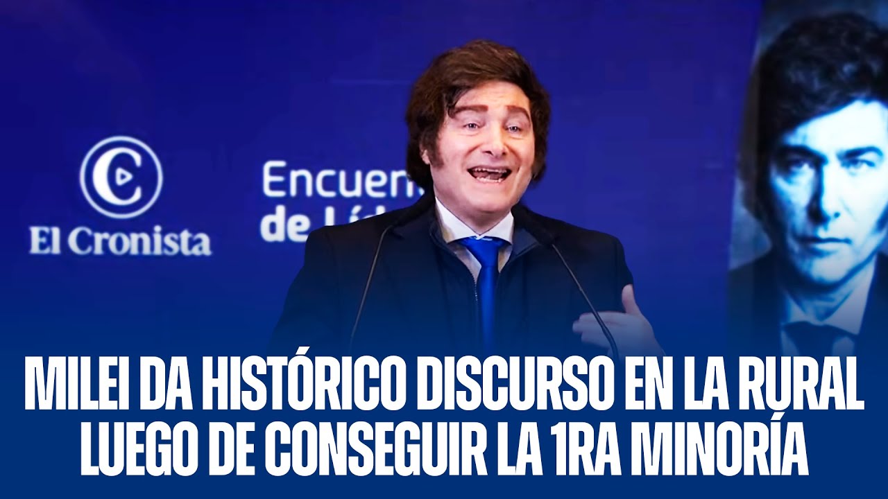 MILEI DA HISTÓRICO DISCURSO EN LA RURAL LUEGO DE CONSEGUIR LA 1RA ...