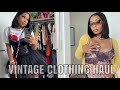 TRYING ON MY NEW THRIFT & VINTAGE OUTFITS ♡ | FALL TRY ON HAUL  | AALIYAHJAY