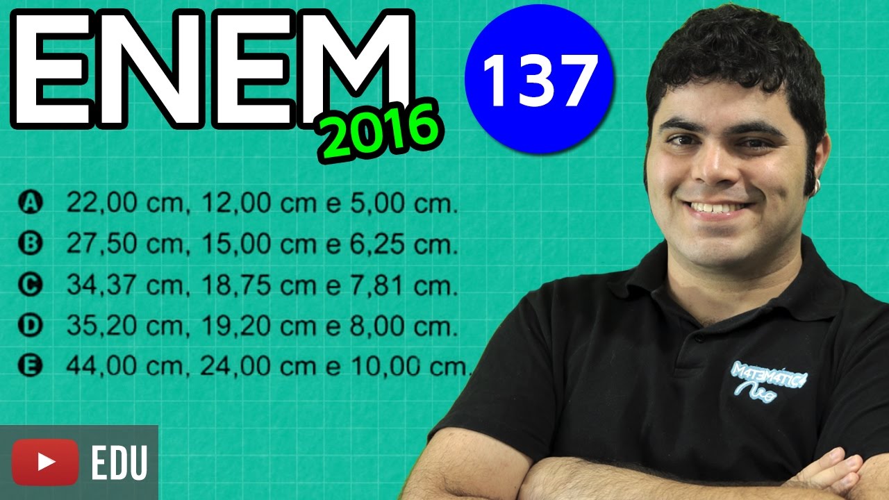 ENEM 2016 Matemática #02 - Escala e Porcentagem (com dica matadora)