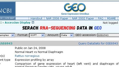 Search RNA-seq and Microarray datasets in GEO | Bioinformatics tutorial | Complementary