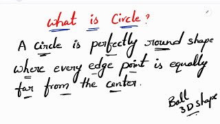 What is Circle, Circle Radius, Circle Diameter, Circumference of Circle, Area of Circle #circle 