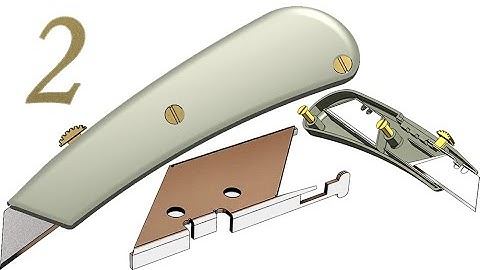 2-Project 23| Utility Knife 1 |SolidWorks Tutorial : blade holder - sheet metal