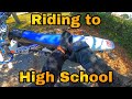 Riding my SUPERMOTO to High School!