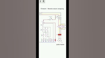 Rangkaian Motor 3 Phase Forward - Reverse Secara Langsung