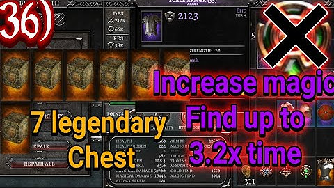 Anima ARPG opening 7 legendary chest and how to increase your magic find 3.2x time without emblem