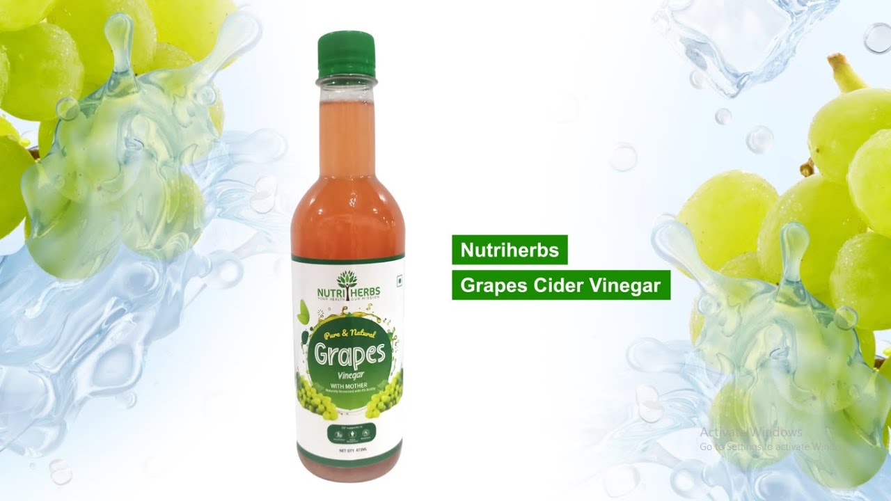 Nutriherbs Grapes Cider Vinegar with Mother Vinegar Helps in Blood