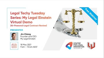 Legal Techy Tuesday Series: My Legal Einstein Virtual Demo (AI-Powered Legal Contract Review)