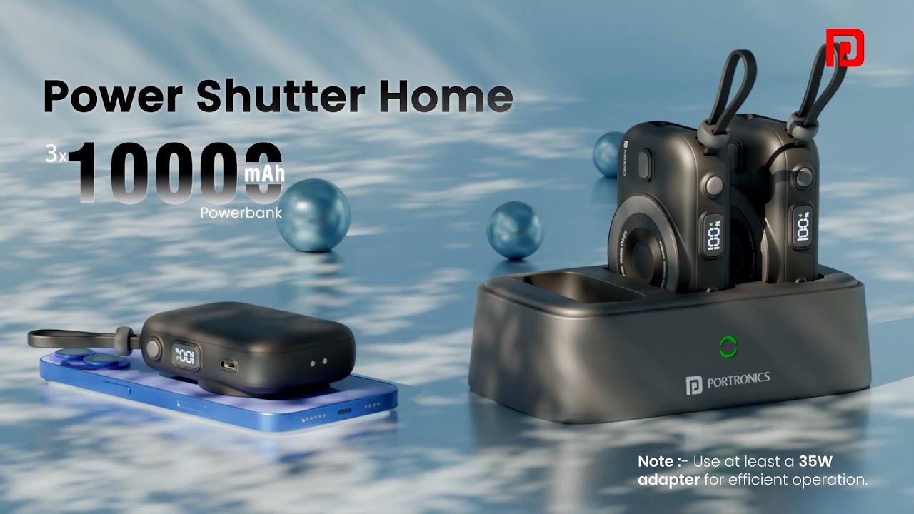 Charge 3 Devices at Once! | Portronics Power Shutter Home 3-in-1 Powerbank & Charging Station ⚡