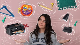 the ultimate list of what u NEED to pack for ur college dorm *brutally honest edition*