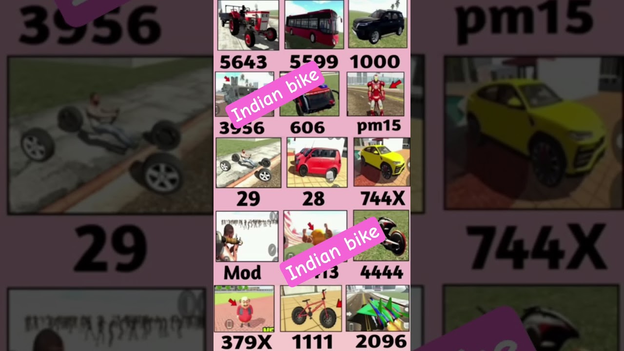 Indian bike 3d game new car and bike chest code 