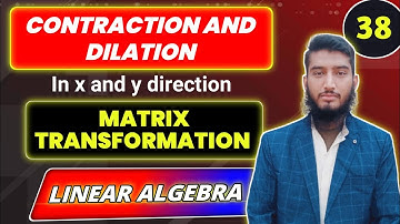 Contraction & Dilation in x & y Direction| Matrix Transformation| Linear Algebra | Sketch image of R