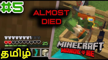 Almost Died Minecraft🔥 Hardcore 💔Tamil #5 || தமிழ் || WizardCraft TamilGaming