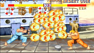 Street Fighter - Street Fighter 2 1994 \/ RYU Hardest Super Golden Edition Gameplay