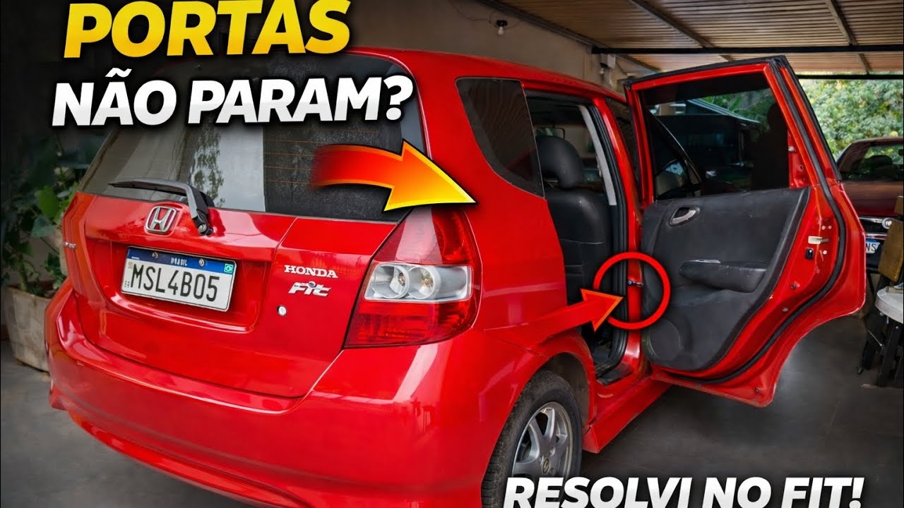 As portas do meu Honda Fit NÃO PARAVAM… olha o que eu fiz!