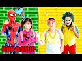 ジョーカーキッドとスパイダーキッドは、一緒にスパイダーマンとジョーカーを助けに行きます