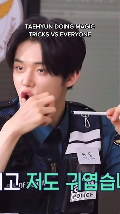 Taehyun doing magic and his members' reaction😆 #txt