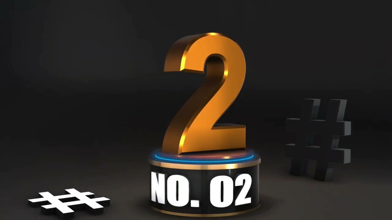 Top 10 Numbers From One Through Ten Namber 2 Green Screen Video