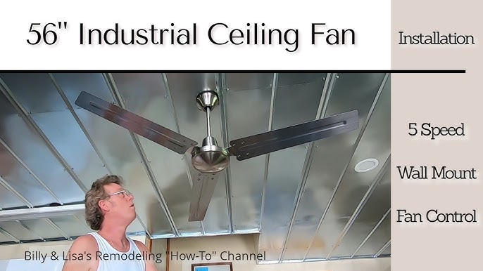 Brushed Steel Ceiling Fan Install