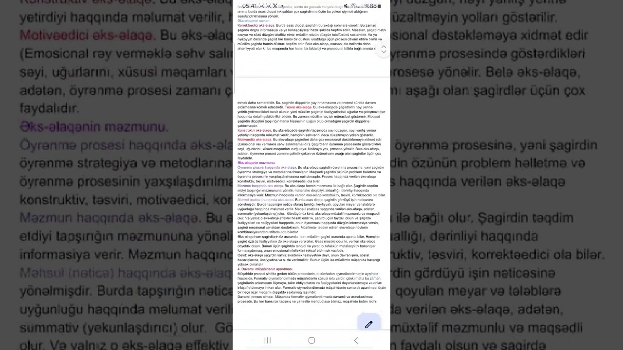 Formativ qiymətləndirmə.