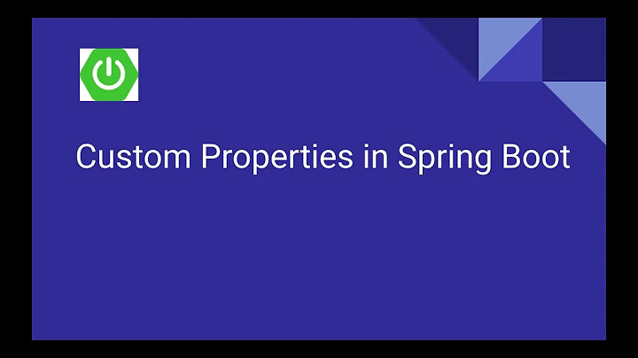 Custom Properties in Spring Boot