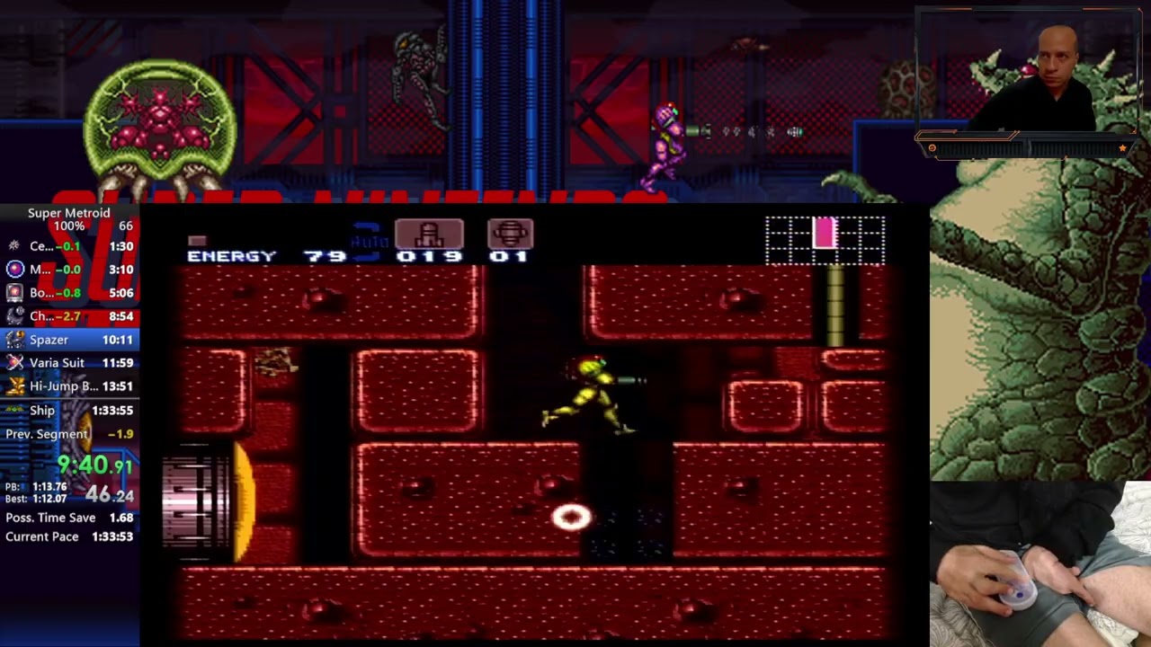 Super Metroid Onehanded - 100% run - IRT = 