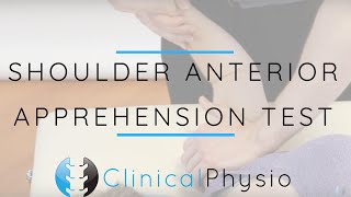 Shoulder Anterior Apprehension Test + Jobe's Relocation Test + Fulcrum Test | Clinical Physio