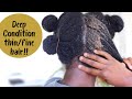 How To Deep Condition Low Porosity Natural Hair || how to Deep Condition thin/fine hair || Adede