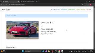 CS50 project 2 commerce