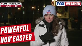 Pennsylvania Braces For Up To 5 Inches Of Snow As Powerful Nor'easter Rolls Through