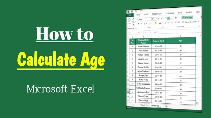 How to Calculate Age in Excel | Easy Excel Formula & Shortcut