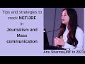 Tips and strategis for ugc netjrf in  journalism and mass communication