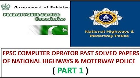 FPSC Ppsc NTS COMPUTER OPRATOR SOLVED PAST PAPERS MCQS