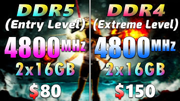 RAM Test | 4800MHz DDR5 (Entry Level) vs 4800MHz DDR4 (Extreme Level) | PC Gameplay Tested