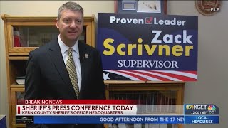 Kern County Sheriff Youngblood to hold press conference Thursday regarding Supervisor Zack Scrivner