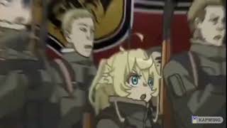 Tanya and her comrades singing a anthem that makes sense