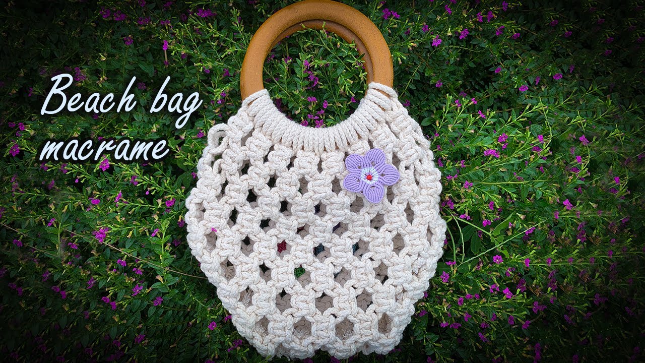 Macrame bag tutorial Macrame beach bag tutorial How to make basic