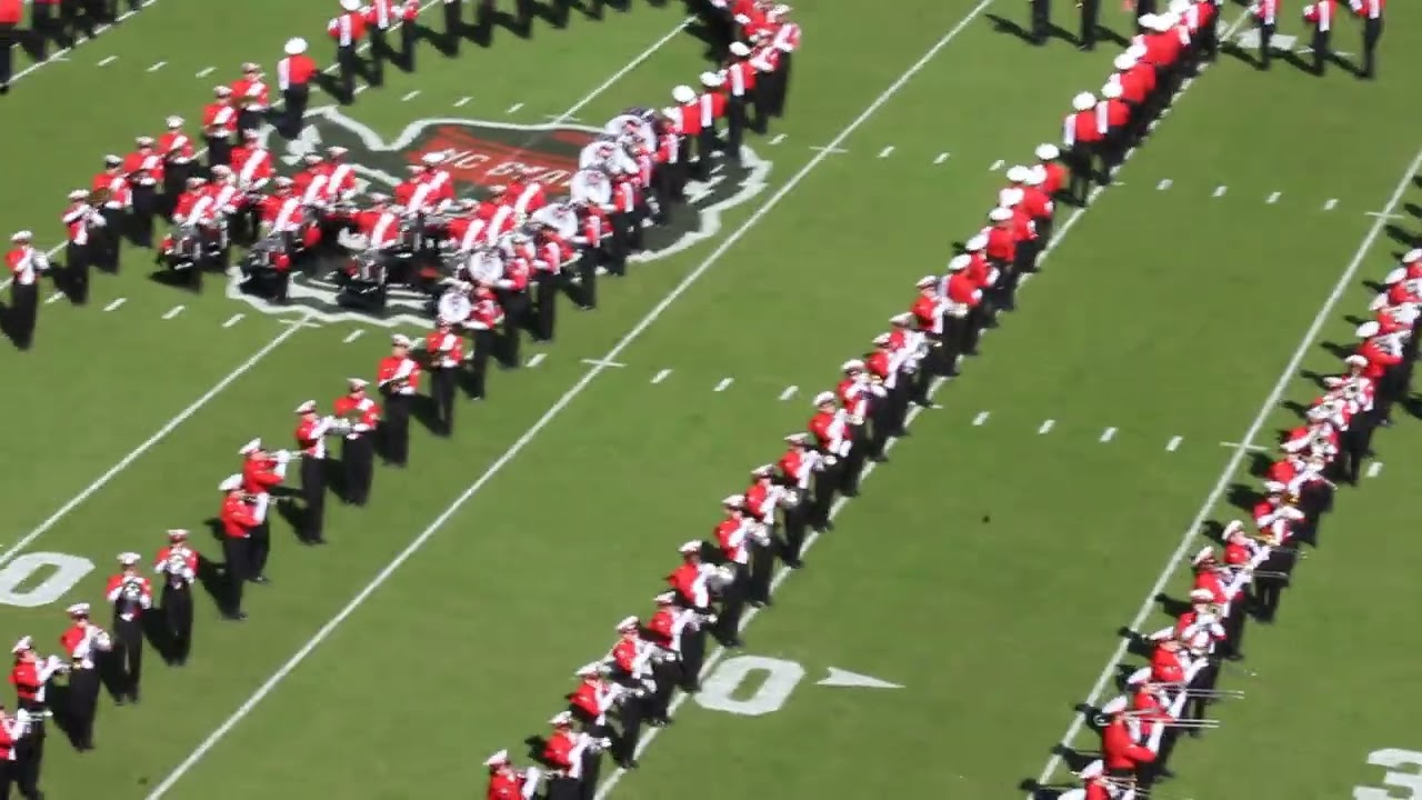 NC State Marching Band - Pregame Part 3  from Upper Deck 30ydLine vs Clemson 2023-10-28