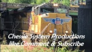 [UP]8450 SD70ACe & 7668 AC45CCTE Leads A W842-15 Empty Military Train To Fort Bragg NC W/A K5LLA