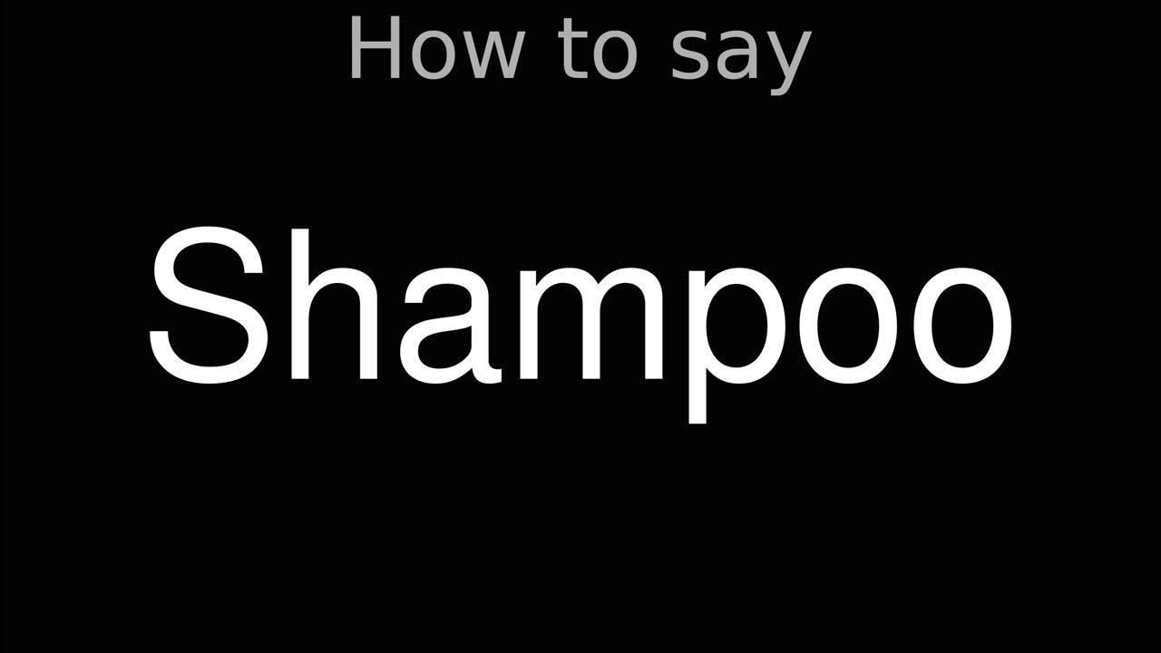 How to Pronounce correctly Shampoo (Movie) YouTube