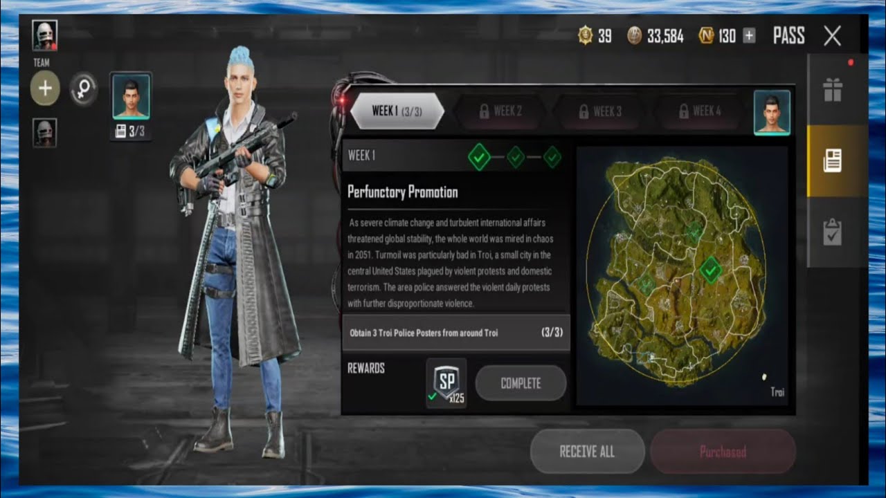 Cica Morphine 100ml + Troi Police poster + Troi Police Defense Plan. PUBG New State Mission.