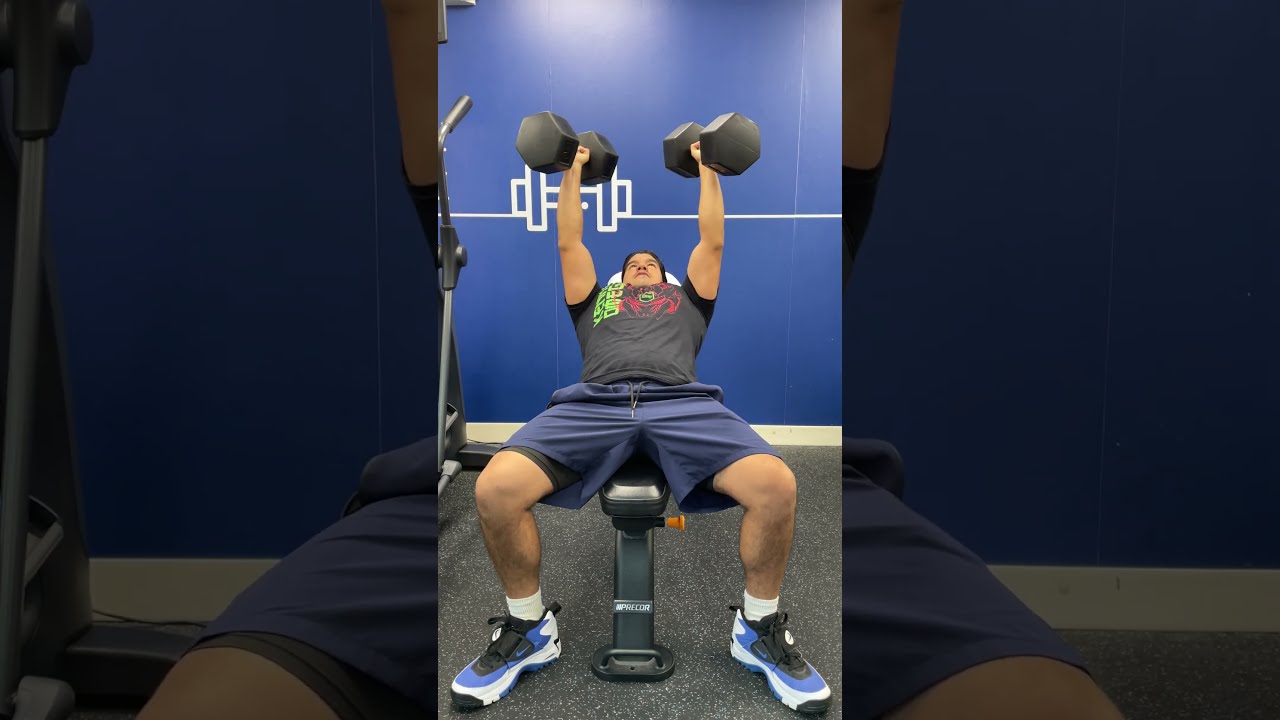 50lb DUMBBELL INCLINE PRESS FOR REPS! 