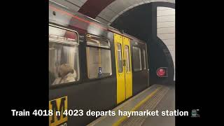 Tyne And Wear Metro Train 4018 N 4023 Departs Haymarket Station Jsmetro