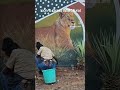 Lion &amp; Grass Wall Mural by @Glorious Opiyo 🎨 #mural #streetart #xtalentng #graffiti #muralart #urban