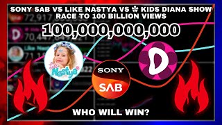 Sony SAB vs Like Nastya vs ✿ Kids Diana Show - Race to 100 Billion Views
