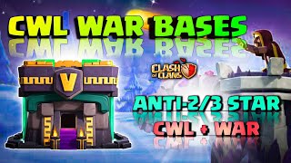 Th14 cwl war base link || Th14 best cwl war bases with link || Th14 Cwl bases 2023